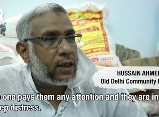 Free meal distribution at Azad Market since long