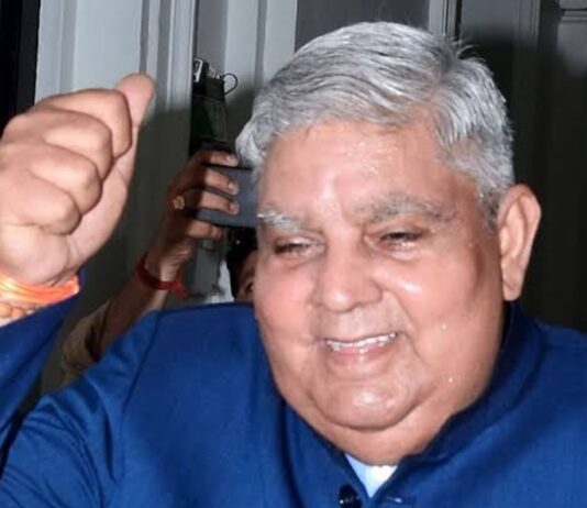 उपराष्ट्रपति चुनाव में एनडीए के उम्मीदवार जगदीप धनखड़ की जीत